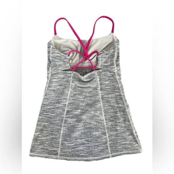 Lululemon Dancing Warrior Tank Top Silver Spoon Jewelled Magenta Women’s Size 4 - Picture 2 of 5